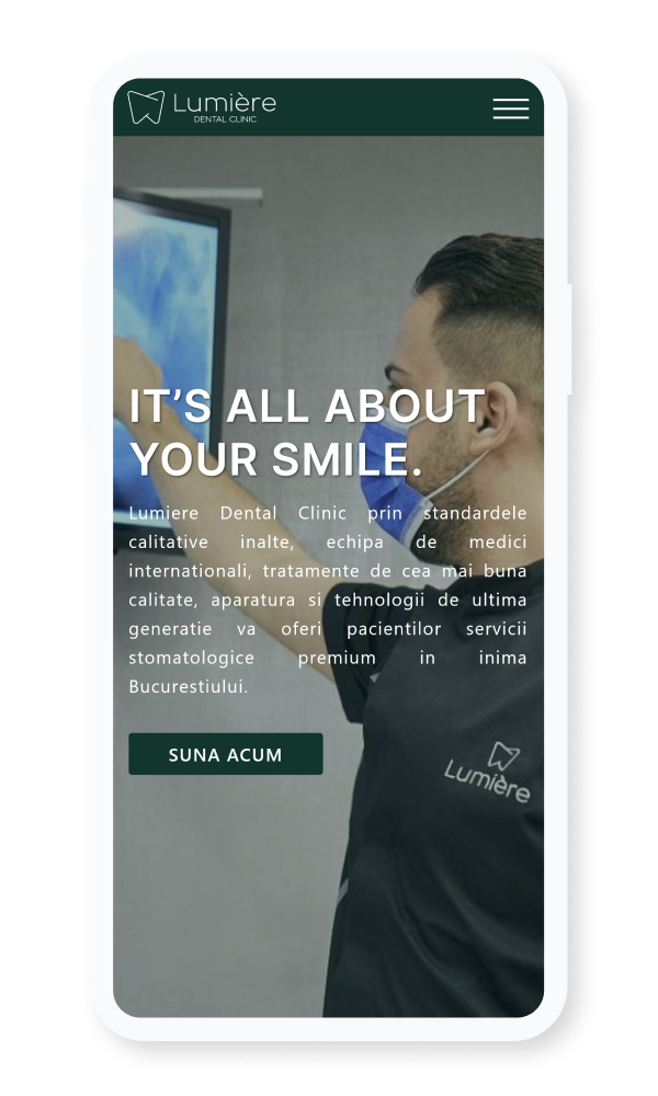 Lumiere Dental Website Mobile