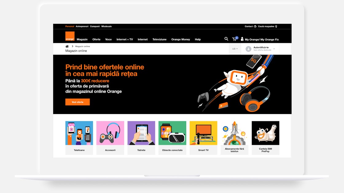 Orange Website Desktop